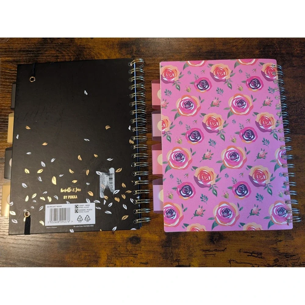 Pukka Pad NEW B5 5 Subject Notebook Set Rochelle & Jess Blossom Dividers Journal